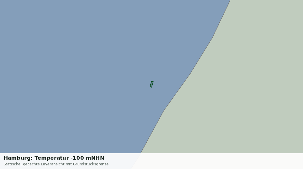 Statische Kartenansicht: Hamburg: Temperatur -100 mNHN