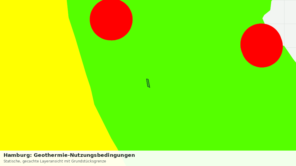 Statische Kartenansicht: Hamburg: Geothermie-Nutzungsbedingungen