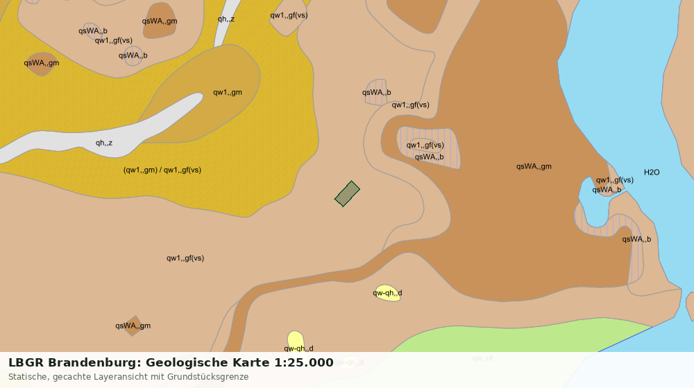 Statische Kartenansicht: LBGR Brandenburg: Geologische Karte 1:25.000