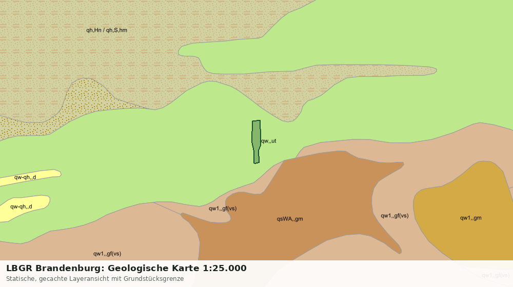 Statische Kartenansicht: LBGR Brandenburg: Geologische Karte 1:25.000
