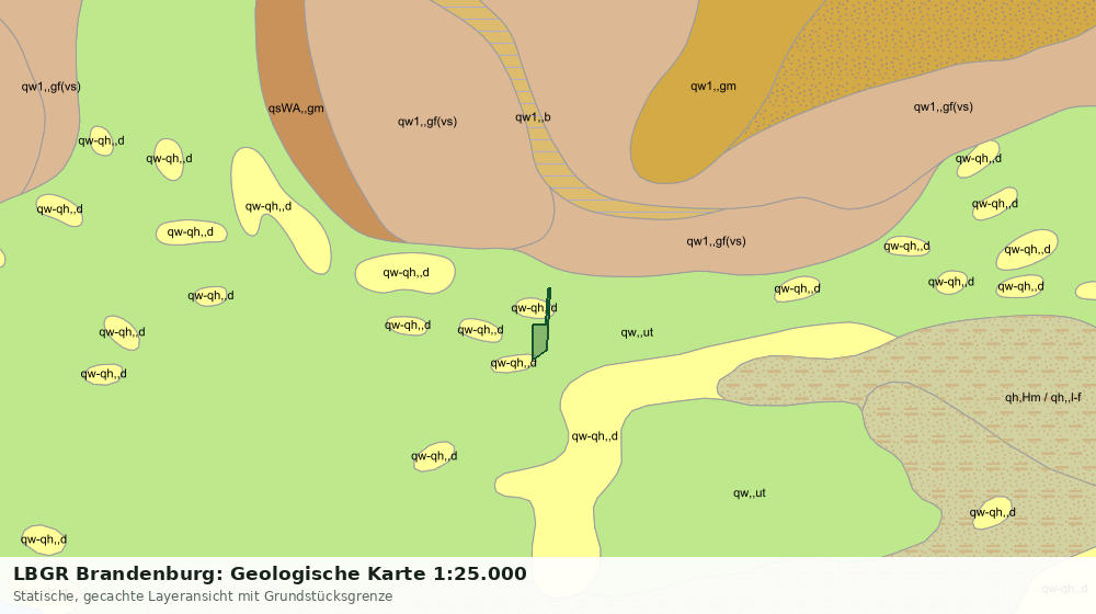 Statische Kartenansicht: LBGR Brandenburg: Geologische Karte 1:25.000