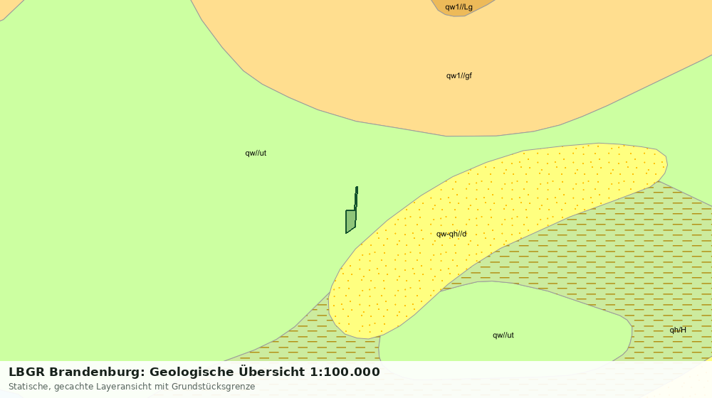 Statische Kartenansicht: LBGR Brandenburg: Geologische Übersicht 1:100.000