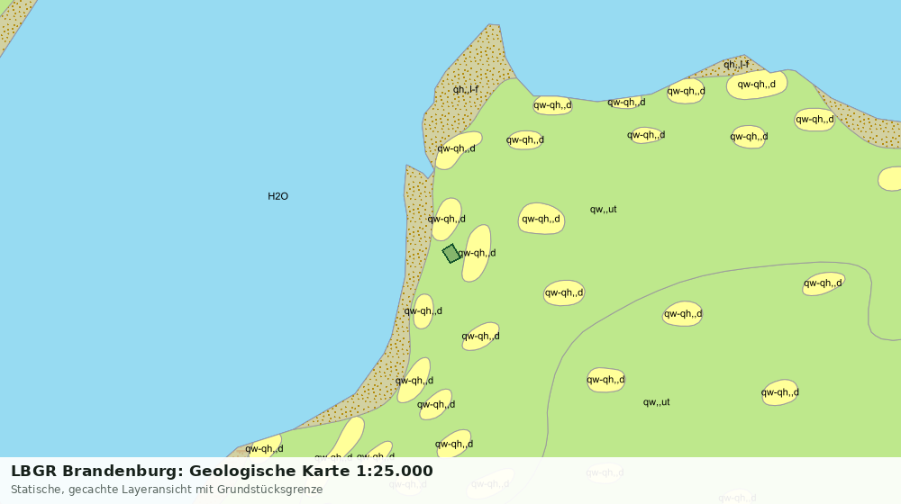 Statische Kartenansicht: LBGR Brandenburg: Geologische Karte 1:25.000