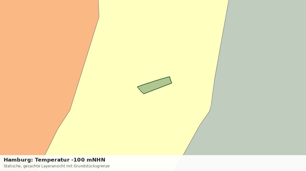 Statische Kartenansicht: Hamburg: Temperatur -100 mNHN