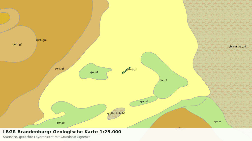 Statische Kartenansicht: LBGR Brandenburg: Geologische Karte 1:25.000
