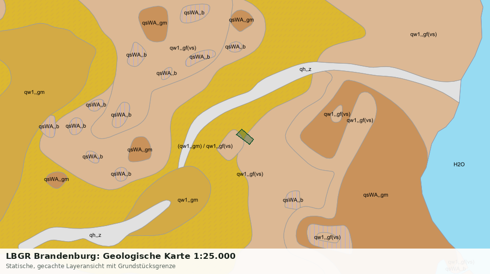 Statische Kartenansicht: LBGR Brandenburg: Geologische Karte 1:25.000
