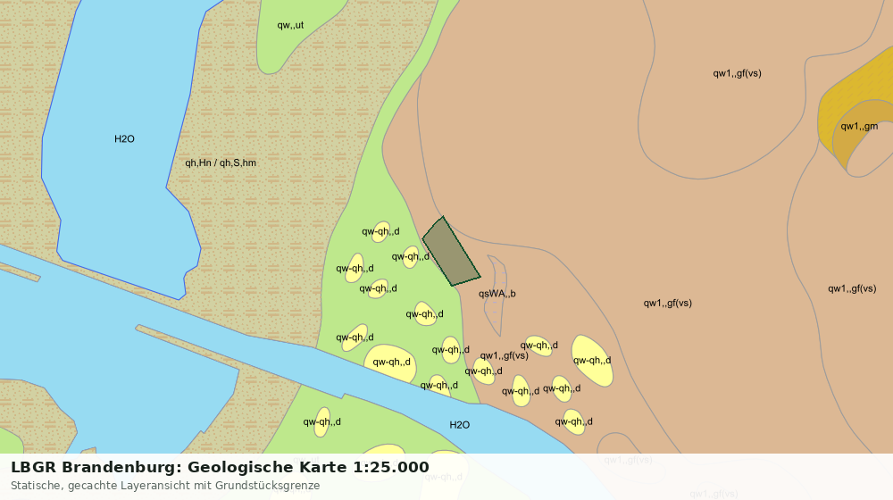 Statische Kartenansicht: LBGR Brandenburg: Geologische Karte 1:25.000