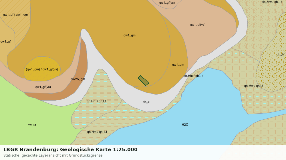 Statische Kartenansicht: LBGR Brandenburg: Geologische Karte 1:25.000