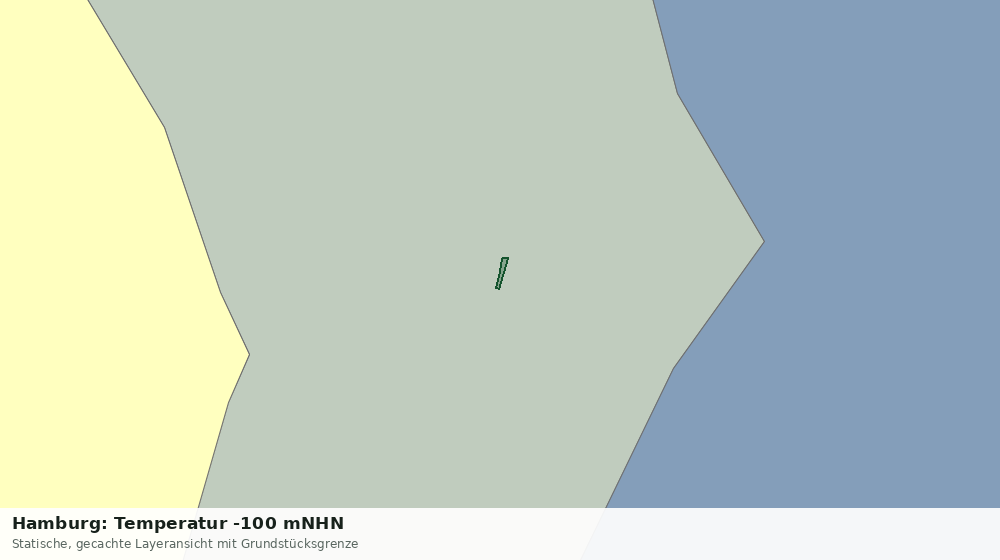 Statische Kartenansicht: Hamburg: Temperatur -100 mNHN