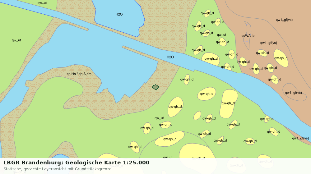 Statische Kartenansicht: LBGR Brandenburg: Geologische Karte 1:25.000