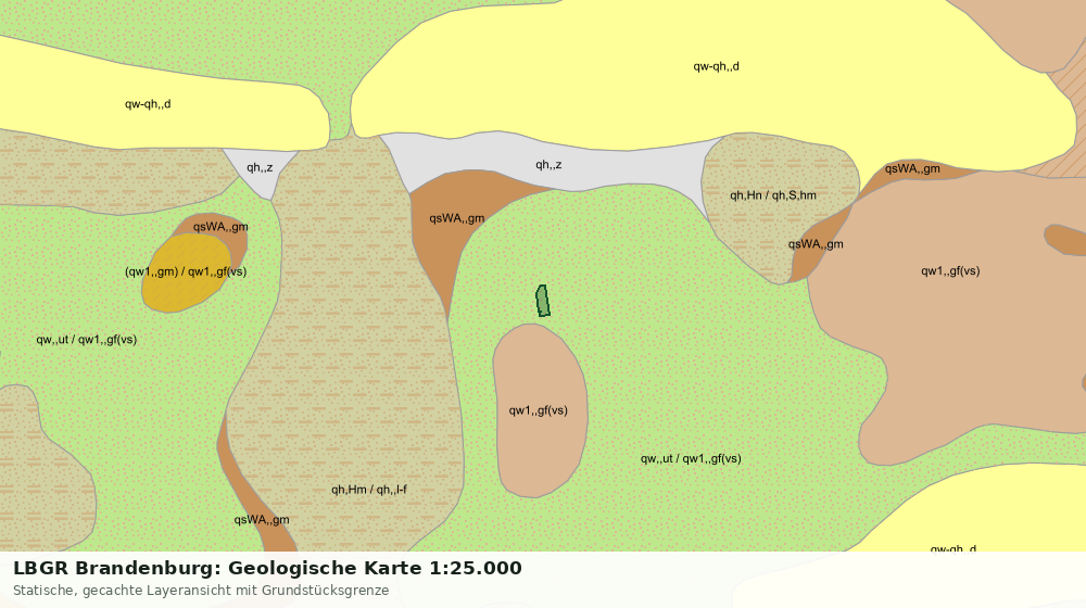 Statische Kartenansicht: LBGR Brandenburg: Geologische Karte 1:25.000
