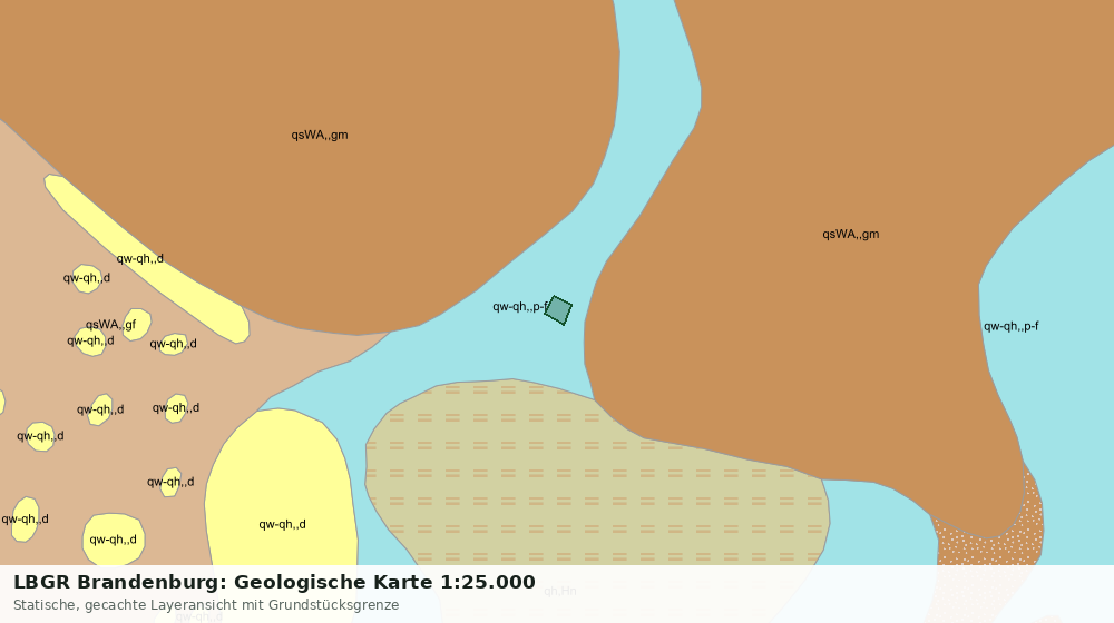 Statische Kartenansicht: LBGR Brandenburg: Geologische Karte 1:25.000