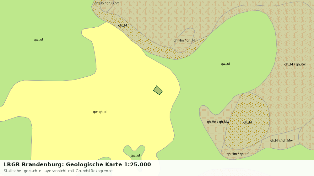 Statische Kartenansicht: LBGR Brandenburg: Geologische Karte 1:25.000