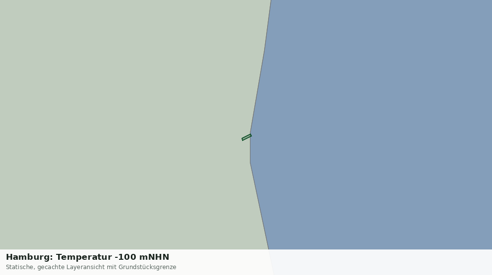 Statische Kartenansicht: Hamburg: Temperatur -100 mNHN