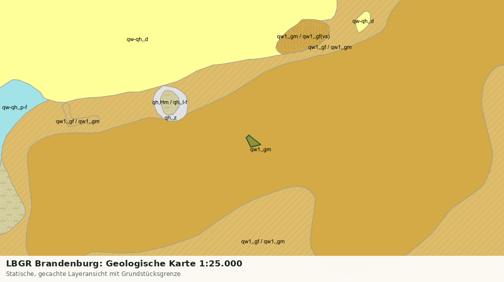 Statische Kartenansicht: LBGR Brandenburg: Geologische Karte 1:25.000