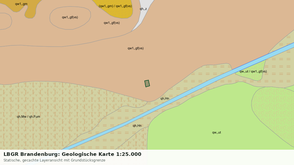 Statische Kartenansicht: LBGR Brandenburg: Geologische Karte 1:25.000