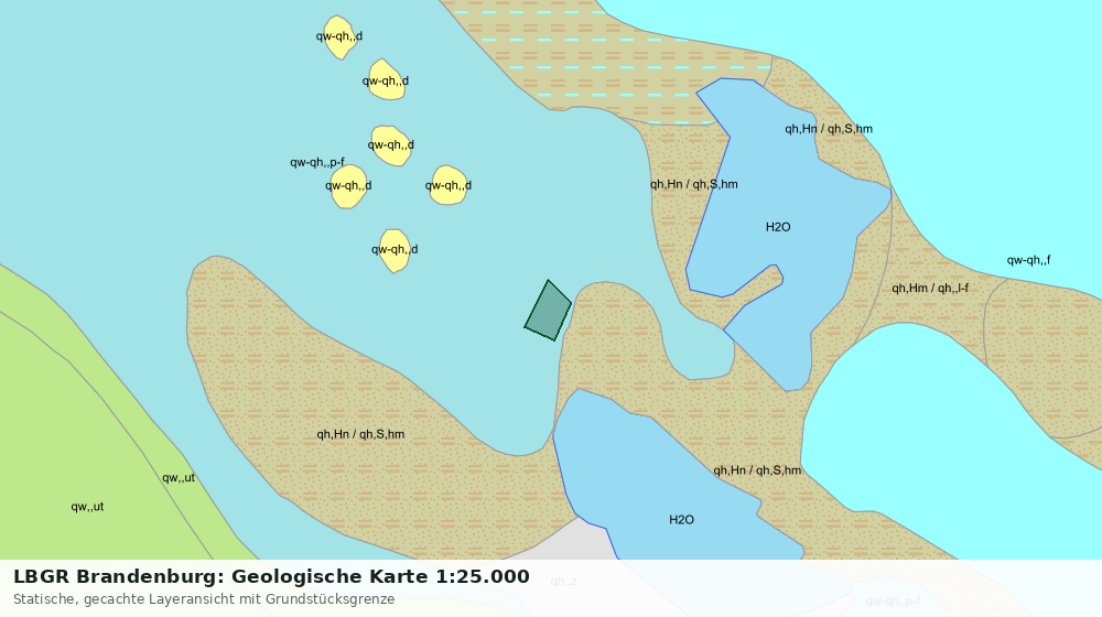 Statische Kartenansicht: LBGR Brandenburg: Geologische Karte 1:25.000