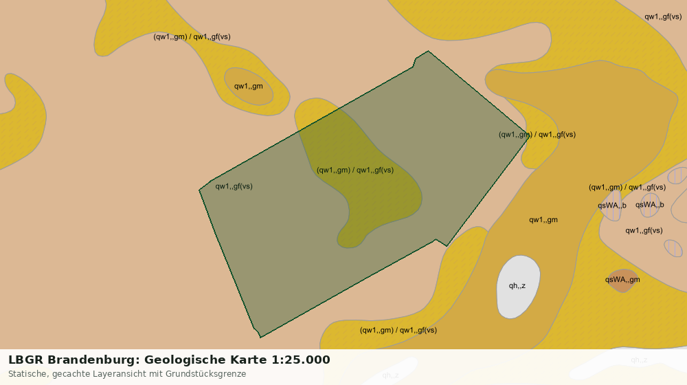 Statische Kartenansicht: LBGR Brandenburg: Geologische Karte 1:25.000