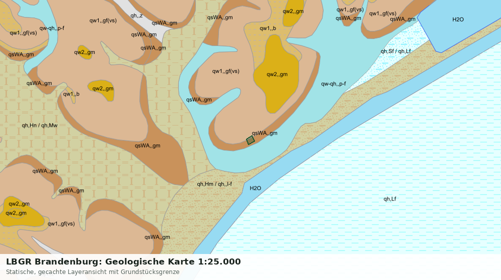 Statische Kartenansicht: LBGR Brandenburg: Geologische Karte 1:25.000