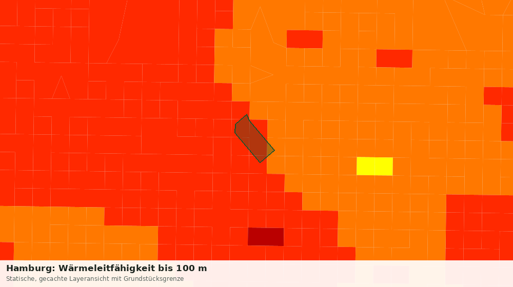 Statische Kartenansicht: Hamburg: Wärmeleitfähigkeit bis 100 m