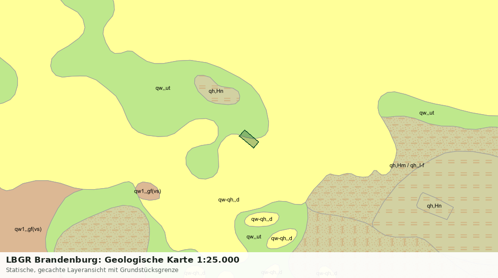 Statische Kartenansicht: LBGR Brandenburg: Geologische Karte 1:25.000