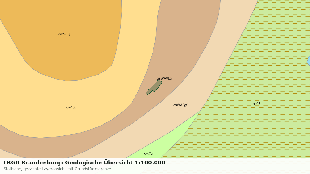 Statische Kartenansicht: LBGR Brandenburg: Geologische Übersicht 1:100.000
