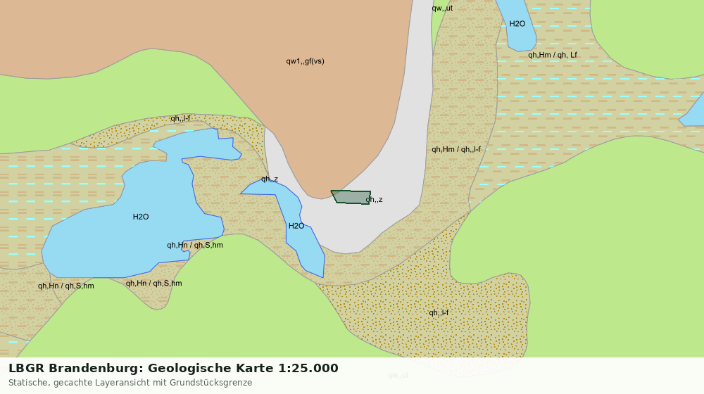 Statische Kartenansicht: LBGR Brandenburg: Geologische Karte 1:25.000