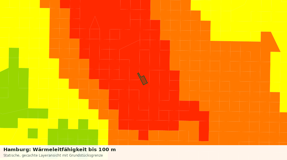 Statische Kartenansicht: Hamburg: Wärmeleitfähigkeit bis 100 m
