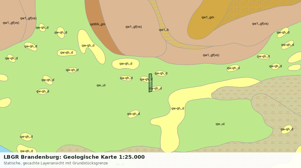 Statische Kartenansicht: LBGR Brandenburg: Geologische Karte 1:25.000