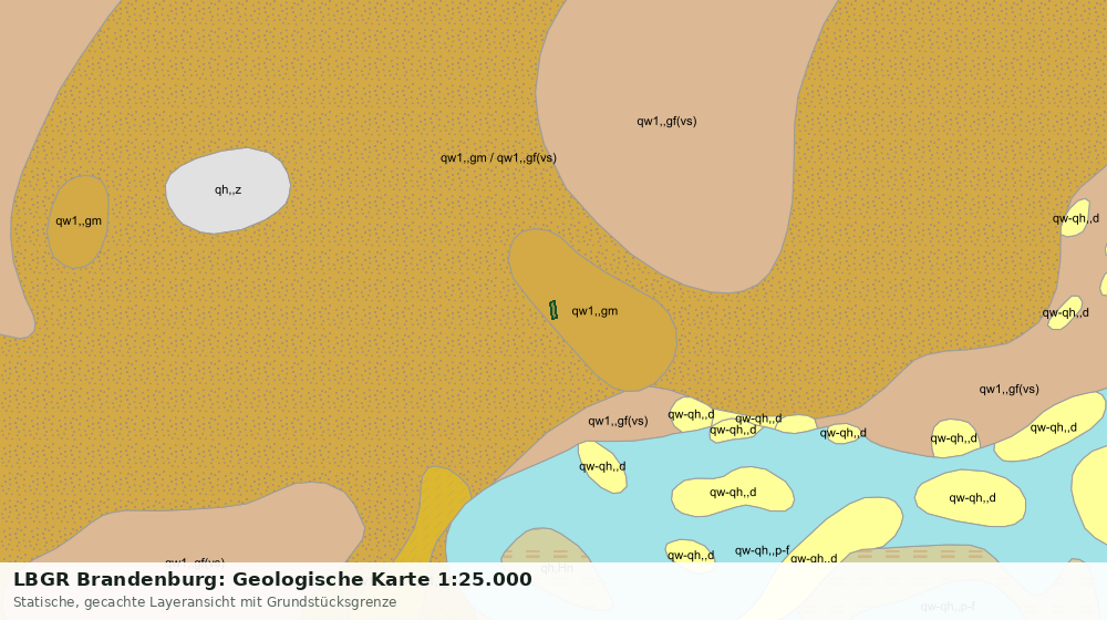 Statische Kartenansicht: LBGR Brandenburg: Geologische Karte 1:25.000