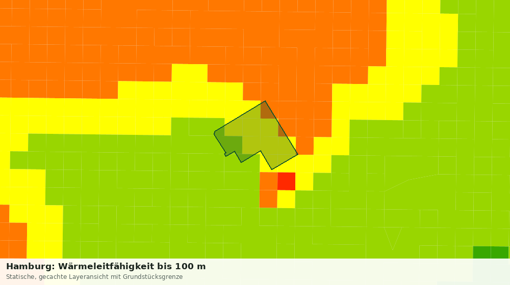 Statische Kartenansicht: Hamburg: Wärmeleitfähigkeit bis 100 m
