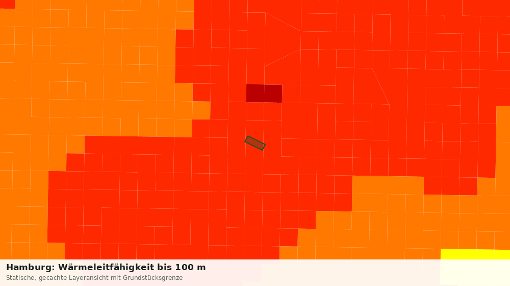 Statische Kartenansicht: Hamburg: Wärmeleitfähigkeit bis 100 m