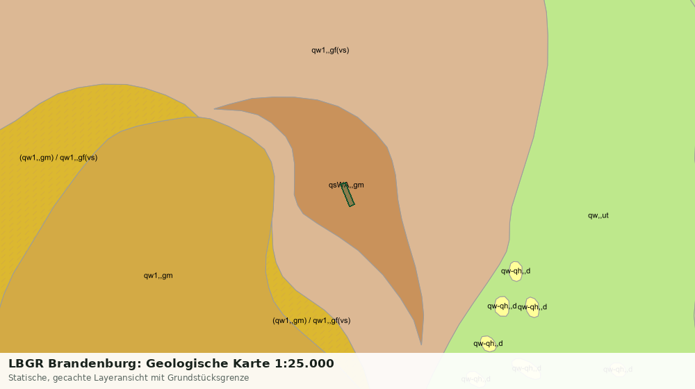 Statische Kartenansicht: LBGR Brandenburg: Geologische Karte 1:25.000