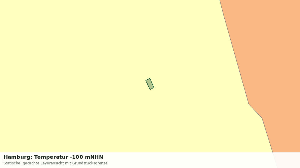 Statische Kartenansicht: Hamburg: Temperatur -100 mNHN