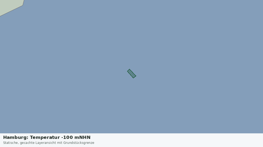 Statische Kartenansicht: Hamburg: Temperatur -100 mNHN