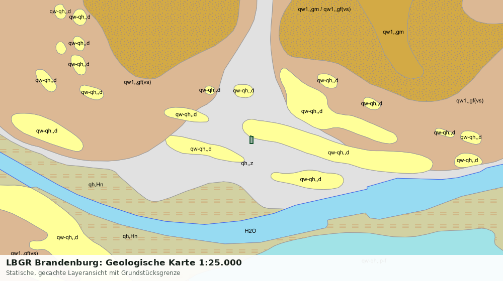 Statische Kartenansicht: LBGR Brandenburg: Geologische Karte 1:25.000