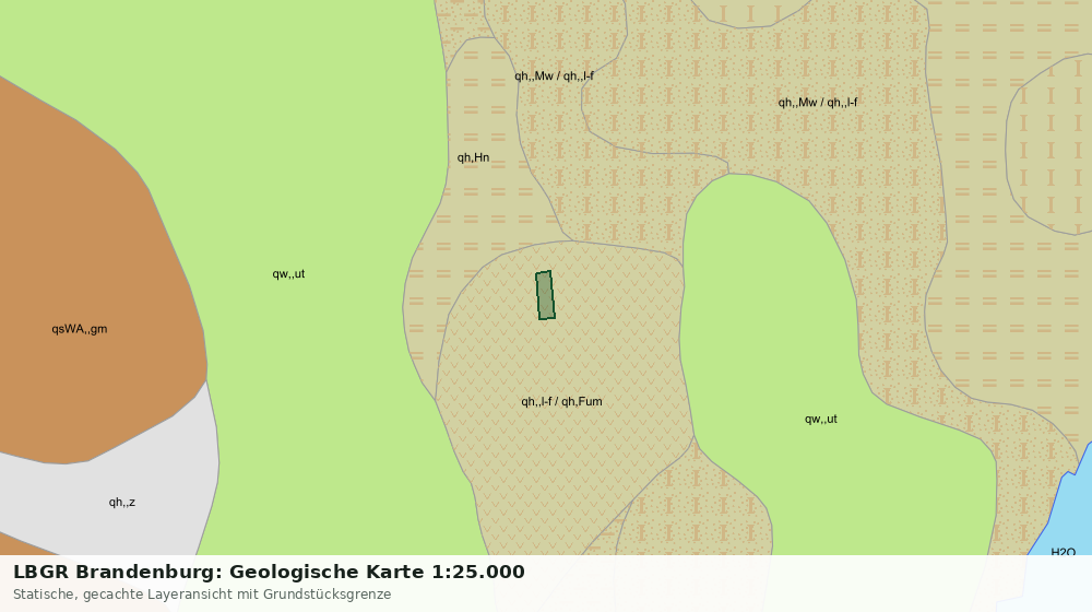 Statische Kartenansicht: LBGR Brandenburg: Geologische Karte 1:25.000