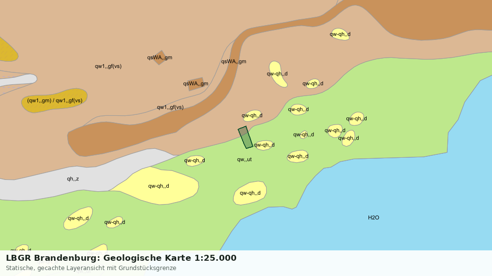 Statische Kartenansicht: LBGR Brandenburg: Geologische Karte 1:25.000