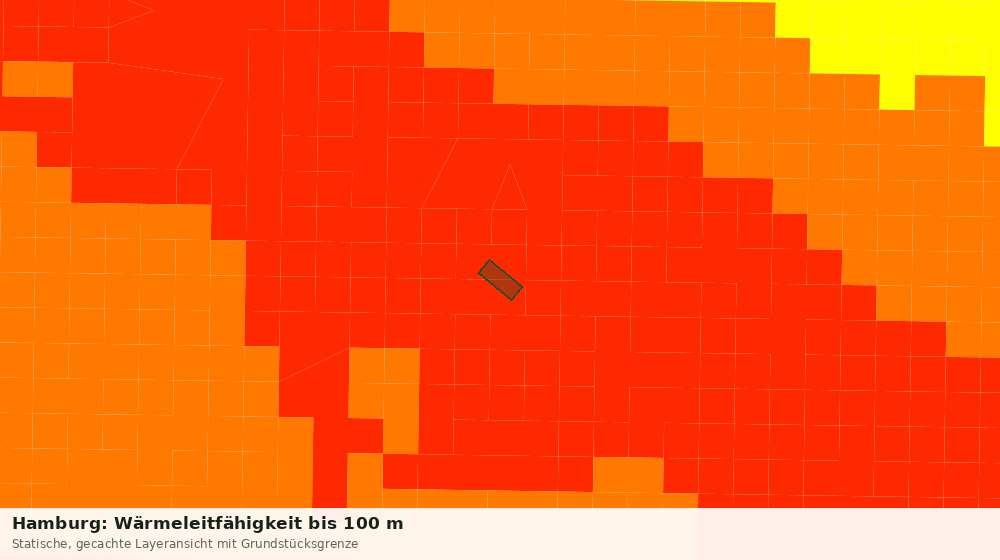 Statische Kartenansicht: Hamburg: Wärmeleitfähigkeit bis 100 m
