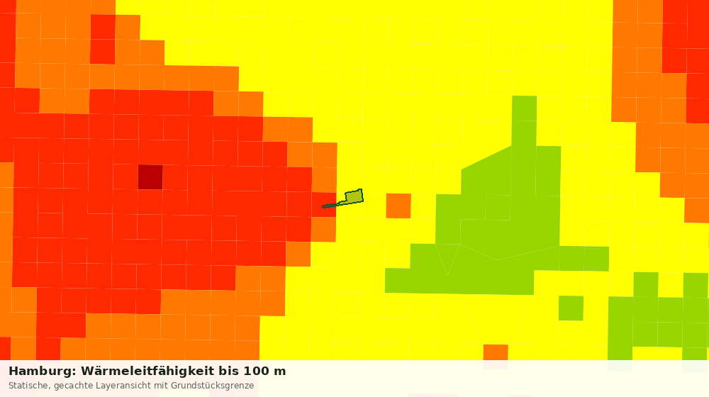 Statische Kartenansicht: Hamburg: Wärmeleitfähigkeit bis 100 m