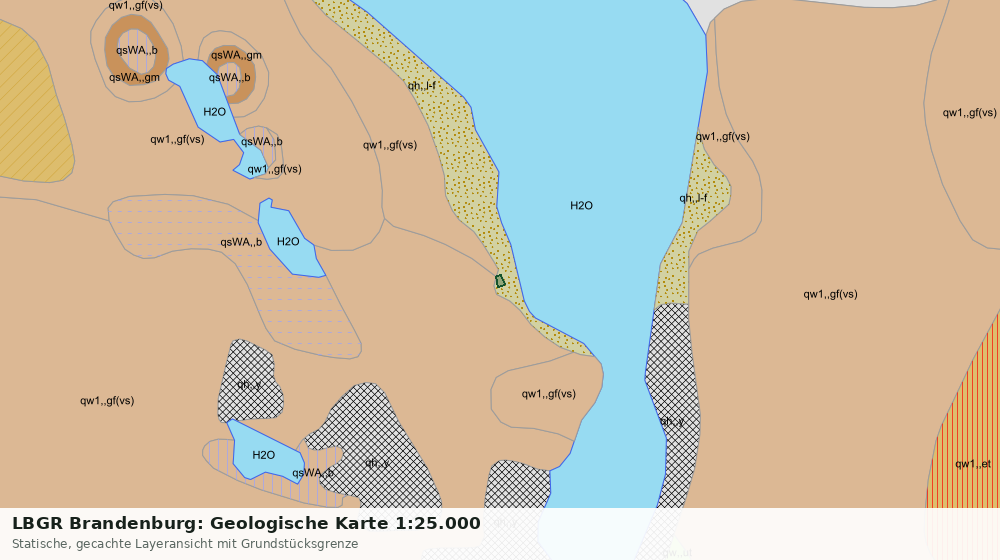 Statische Kartenansicht: LBGR Brandenburg: Geologische Karte 1:25.000
