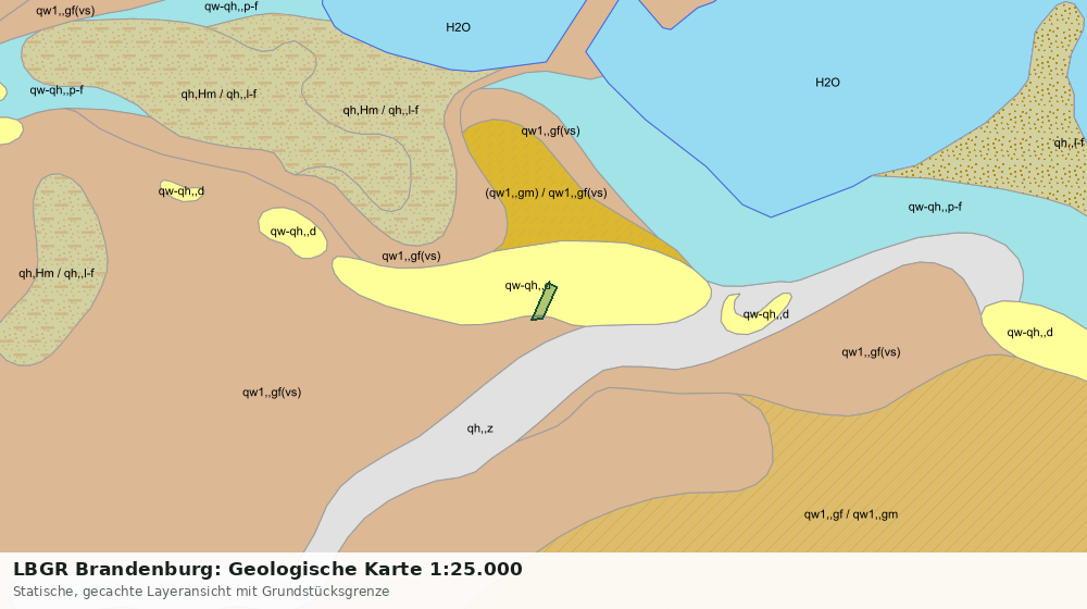 Statische Kartenansicht: LBGR Brandenburg: Geologische Karte 1:25.000