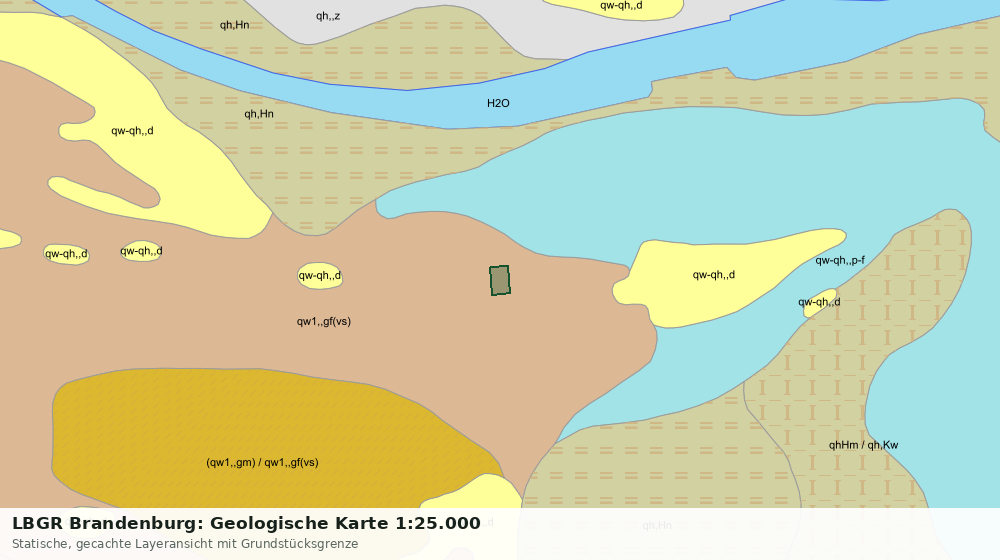 Statische Kartenansicht: LBGR Brandenburg: Geologische Karte 1:25.000