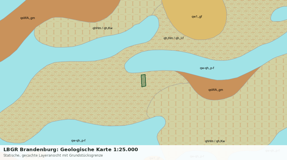 Statische Kartenansicht: LBGR Brandenburg: Geologische Karte 1:25.000