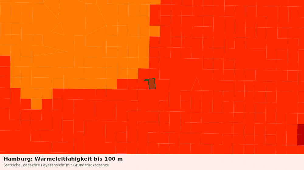 Statische Kartenansicht: Hamburg: Wärmeleitfähigkeit bis 100 m