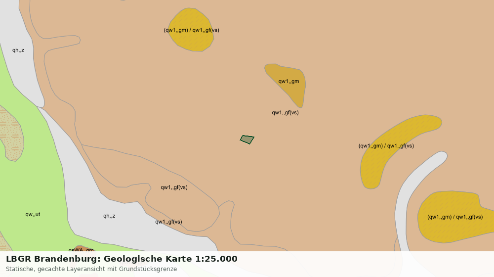 Statische Kartenansicht: LBGR Brandenburg: Geologische Karte 1:25.000