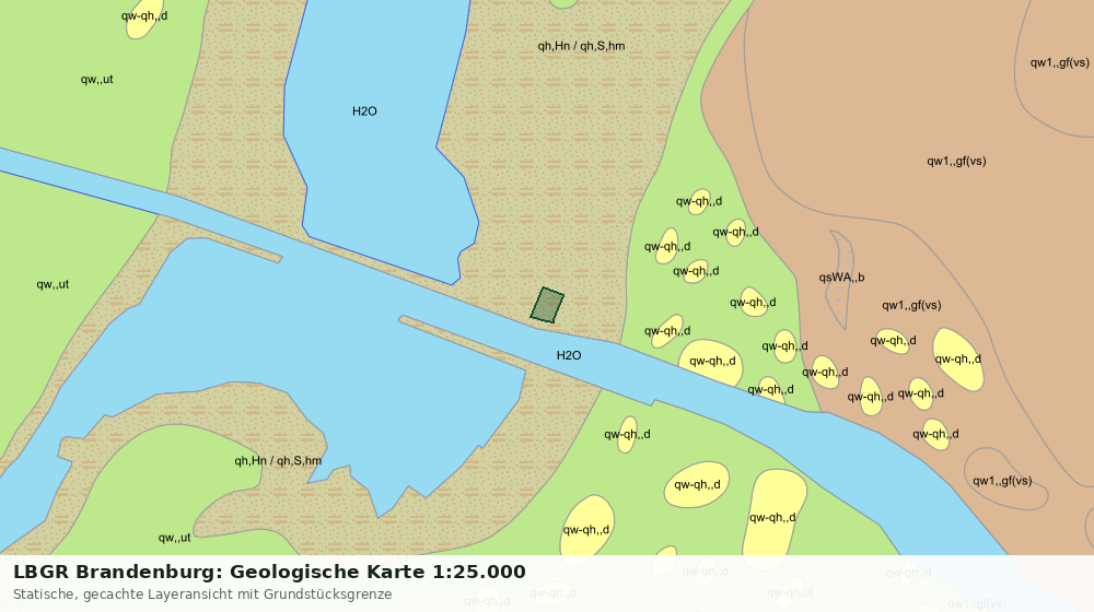 Statische Kartenansicht: LBGR Brandenburg: Geologische Karte 1:25.000