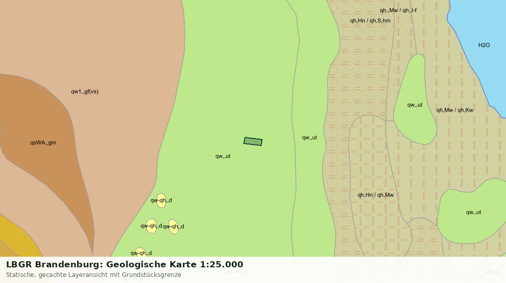 Statische Kartenansicht: LBGR Brandenburg: Geologische Karte 1:25.000