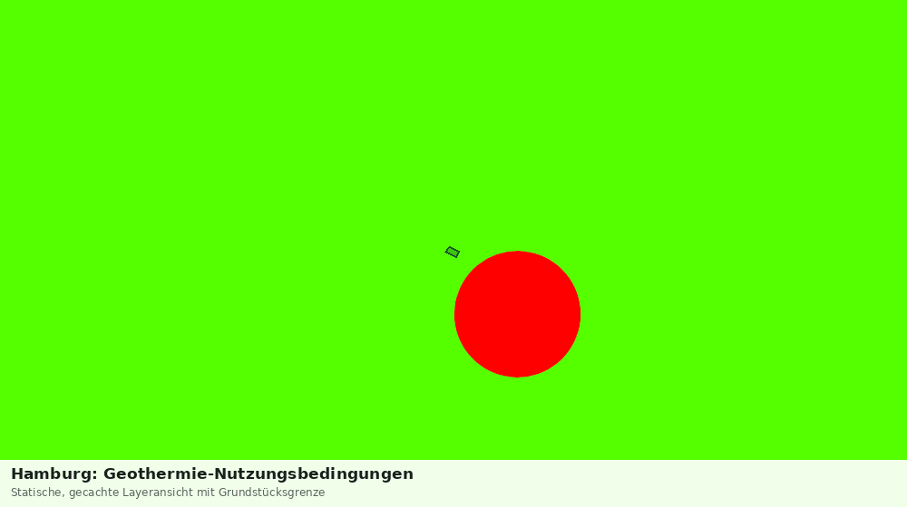 Statische Kartenansicht: Hamburg: Geothermie-Nutzungsbedingungen