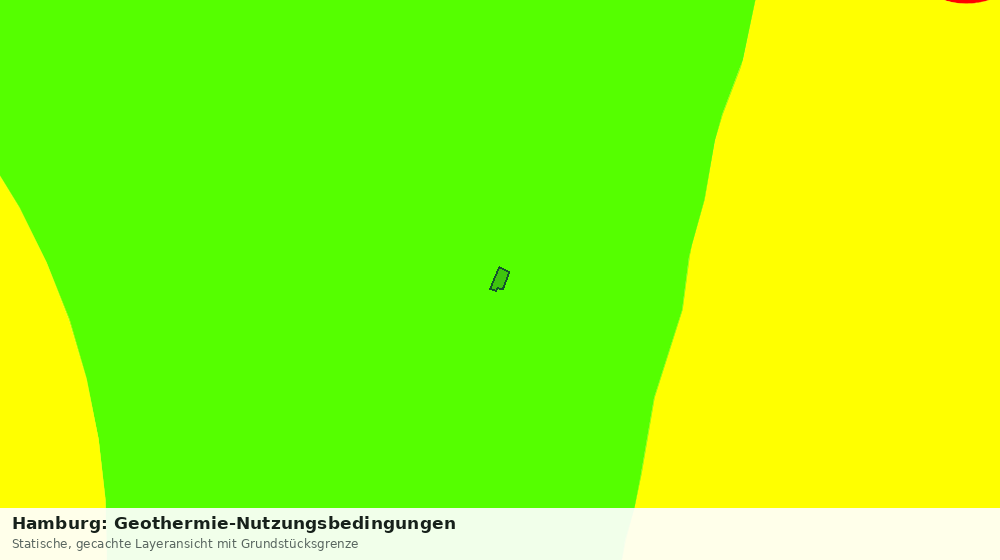 Statische Kartenansicht: Hamburg: Geothermie-Nutzungsbedingungen